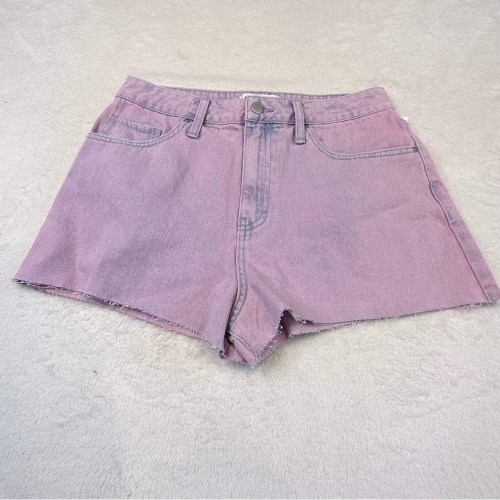 NWT RSQ Pink Acid Wash High Rise Denim Shorts - Picture 4 of 16